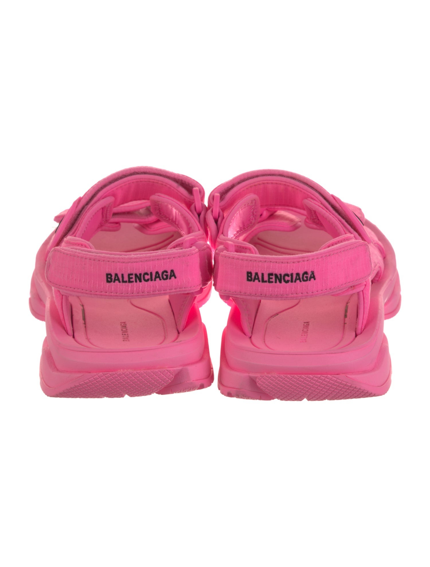 Balenciaga Canvas Embroidered Accent Slingback Sandals